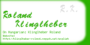 roland klinglheber business card